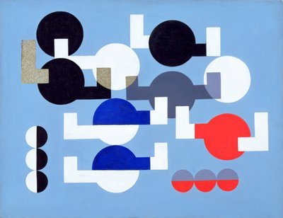 Composición de círculos y ángulos superpuestos, 1930 de Sophie Taeuber Arp